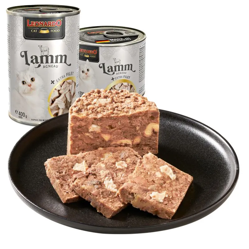 LEONARDO Lamm mit extra Filet – Katzennassfutter