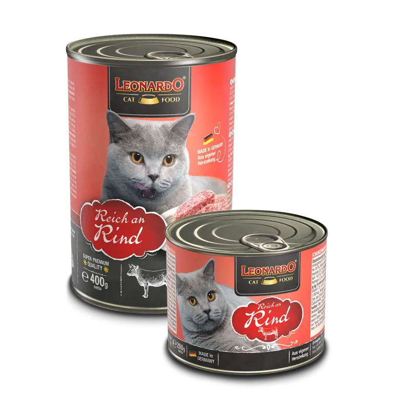 LEONARDO Reich an Rind – Katzennassfutter