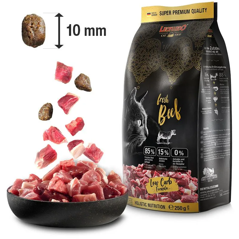 LEONARDO Fresh Beef – Getreidefreies Katzenfutter mit Rind
