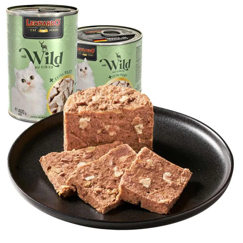 LEONARDO Wild mit extra Filet – Katzennassfutter